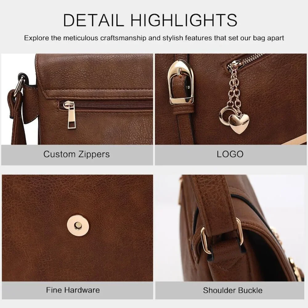 Crossbody Bag Vegan Leather Small Purse Women’s Shoulder Handbag